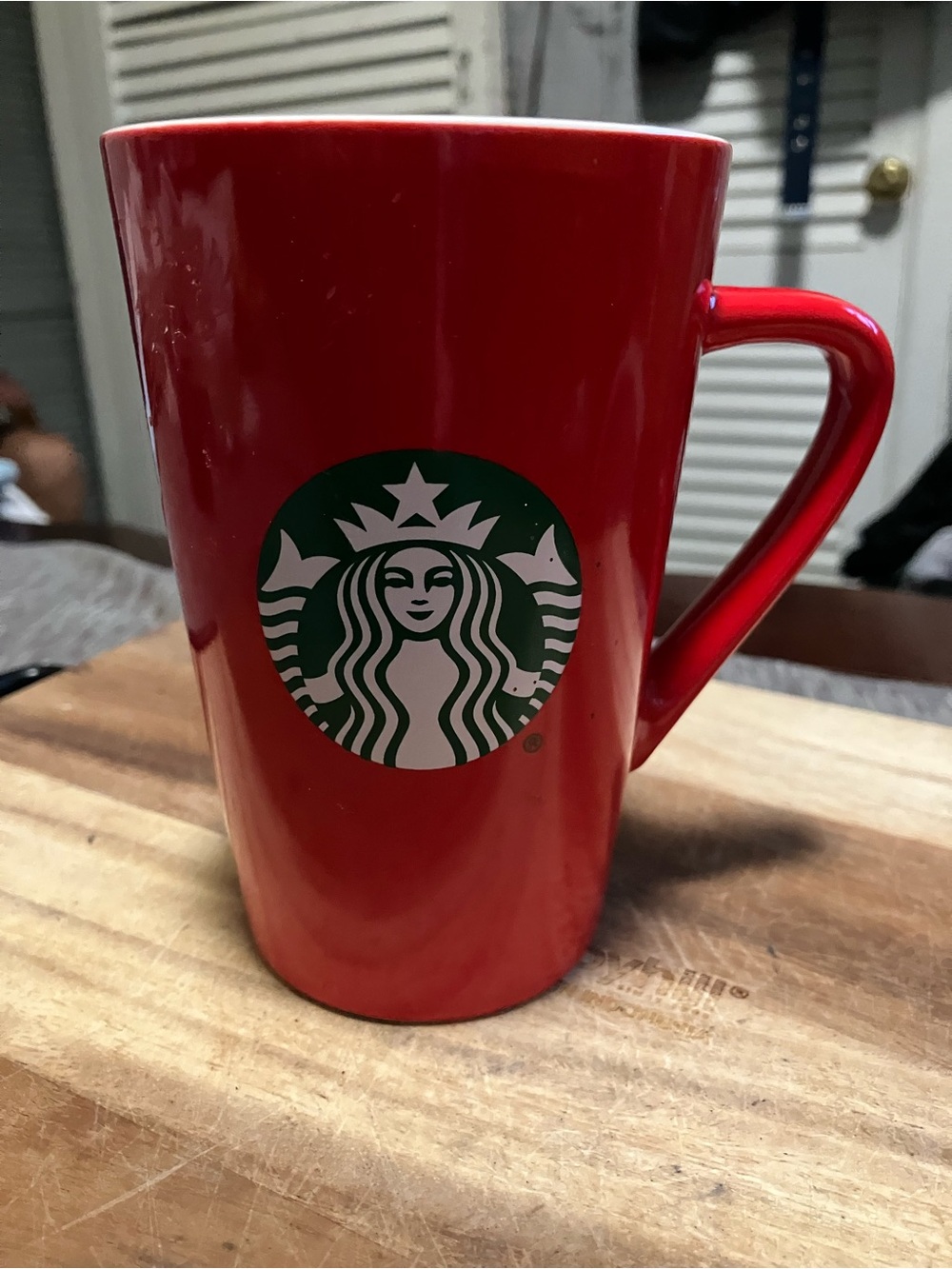 Starbucks Red Tall Ceramic Coffee Mug